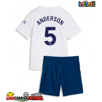 Camisa de Futebol Manchester City Elliot Anderson #5 Equipamento Alternativo Infantil 2026-27 Manga Curta (+ Calças curtas)